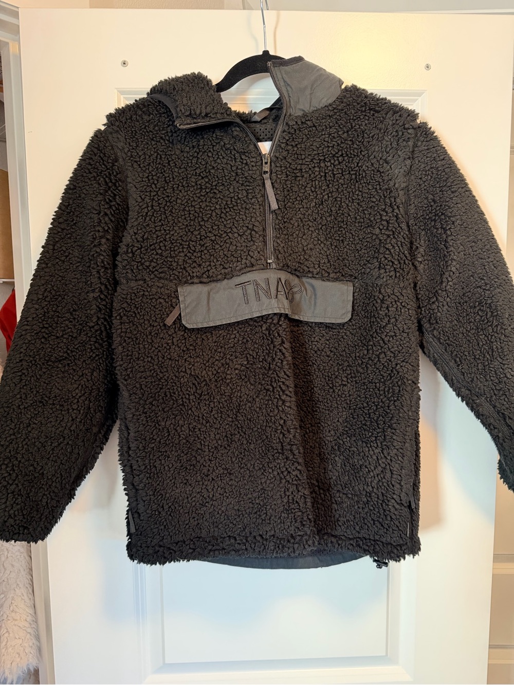 TNA Black Sherpa Half-Zip Pullover Jacket